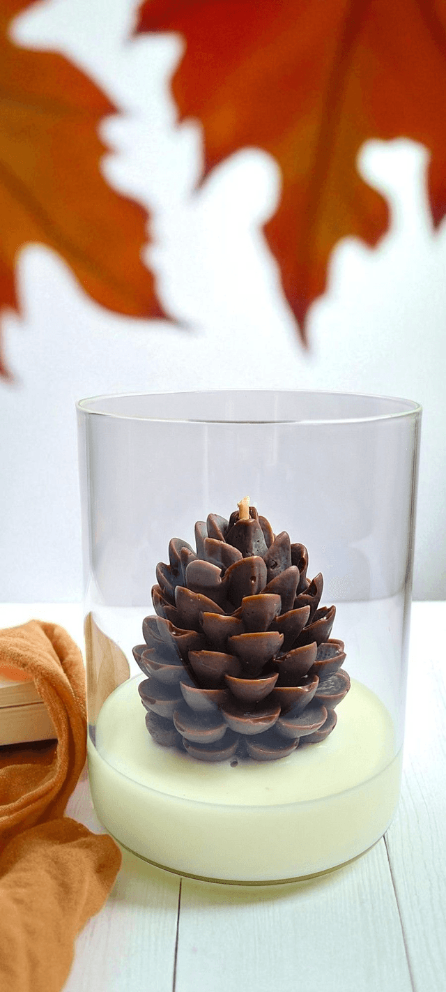 🌲 Bougie « Grande Pomme de Pin » – Parfum Sortilège