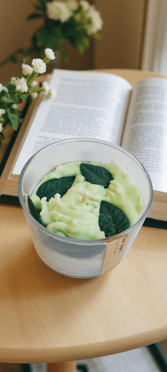 🍵 Bougie parfumée chantilly – Thé Vert