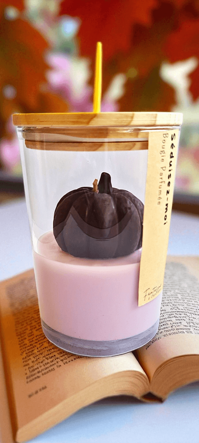 💜 Bougie parfumée décorée – Séduisez-moi