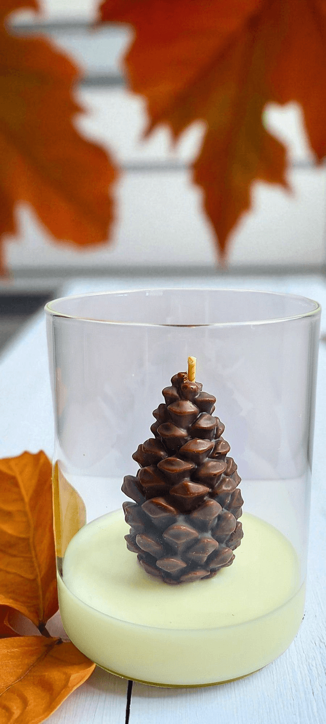 🍂 Bougie « Pomme de Pin » – Parfum Sortilège 