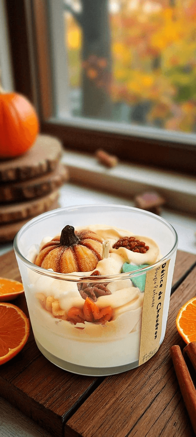 🎃 Bougie parfumée chantilly – Délice de Chaudron