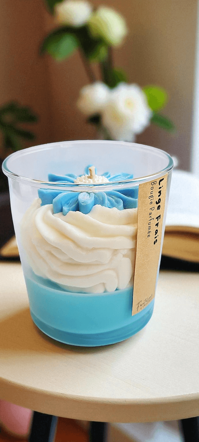 🧺 Bougie parfumée chantilly – Linge Frais