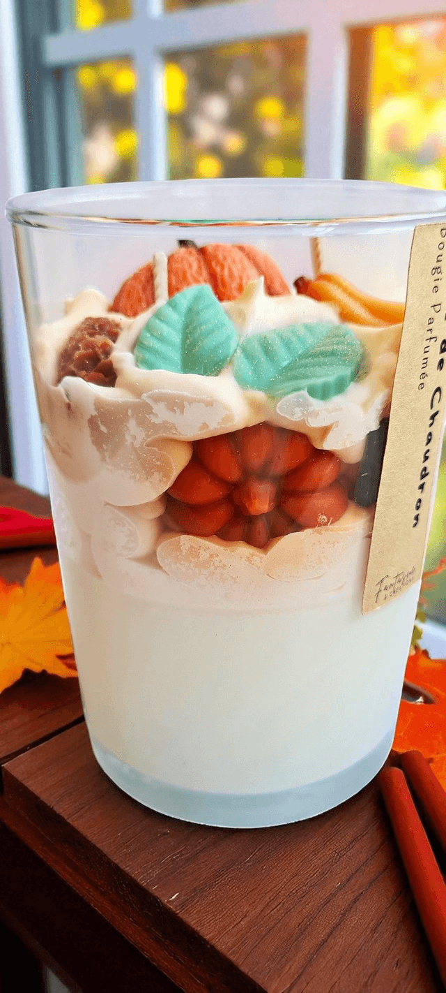 🎃 Bougie parfumée chantilly – Délice de Chaudron