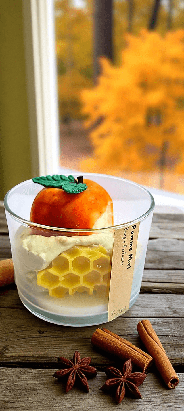 🍯 Bougie parfumée chantilly – Pomme Miel