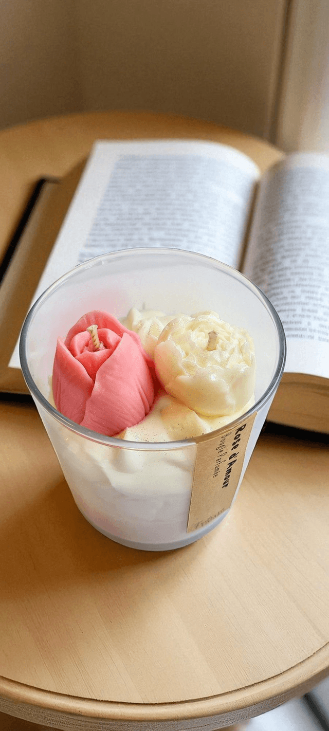 🌹 Bougie parfumée Chantilly – Rose d’Amour