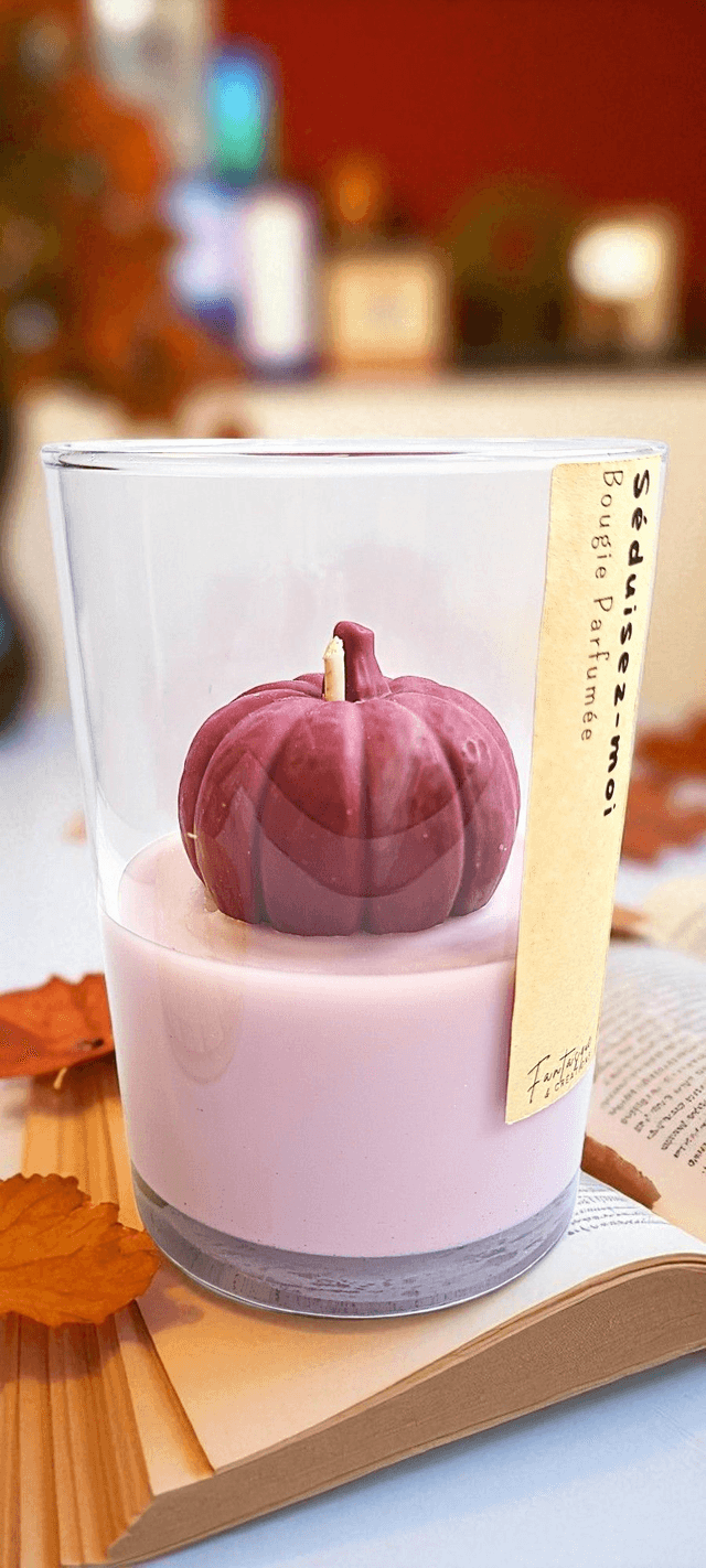 💜 Bougie parfumée décorée – Séduisez-moi