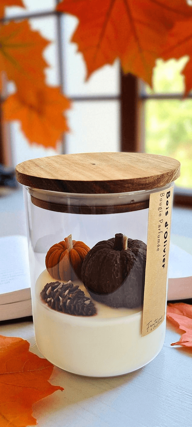 🍂 Bougie parfumée – Bois d’Olivier